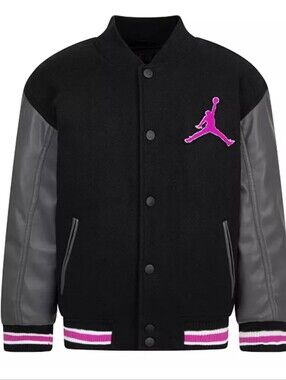 Jordan Big Kids girls varsity jacket Size small ( 8 - 10 yr old )